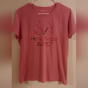 Realtree Apc Pink Cotton Blend T-Shirt Womens Large